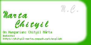 marta chityil business card
